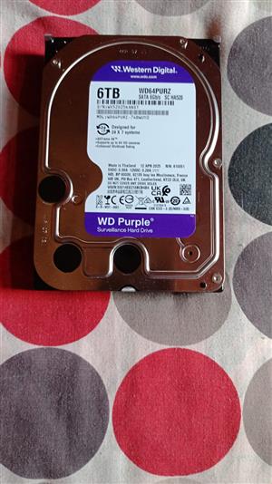 Western Digital 6TB purple hhd for Nvr