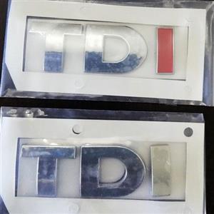 VW TDI badges emblems decals stickers 