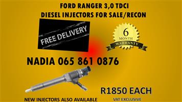 FORD RANGER 3.0 TDCI DIESEL INJECTORS FOR SALE - RECONDITIONED