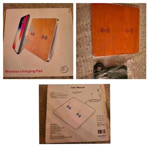 Dual cherry wood wireless charger