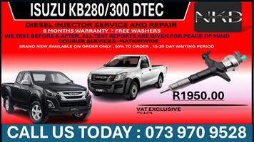 Isuzu KB280/KB300 DTEC Diesel Fuel Injectors 