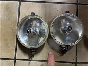 Spot lights fog lamps Lucas old vintage antique