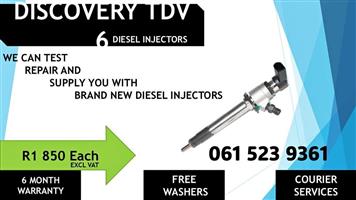 DIESEL INJECTORS FOR DISCOVERY TDV 6 WITH REPORTS FOR SALE