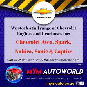IMPORTED SECOND HAND CHEVROLET ENGINES AND GEARBOXES