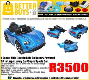 1 Seater Kids Electric Ride On Battery Powered Sit In Large Luxury Car
