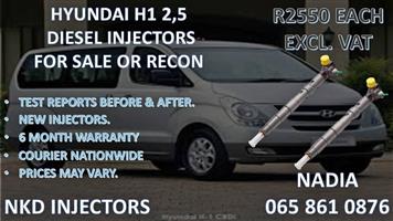 HYUNDAI H1 2,5 DIESEL INJECTORS FOR SALE. REBUILD AND TESTED