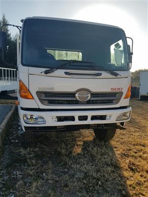 2012 Hino 500, 1722 dropside truck with trailer