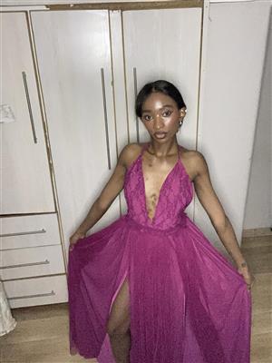 Statement Pink Lace & Tulle Occasion Dress