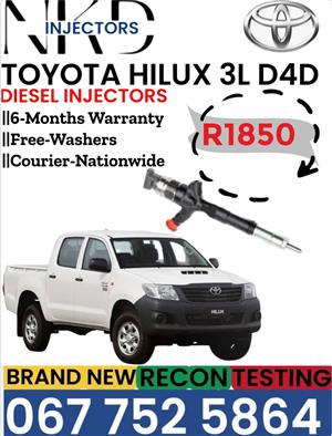 Toyota Hilux 3L D4D Diesel injectors 