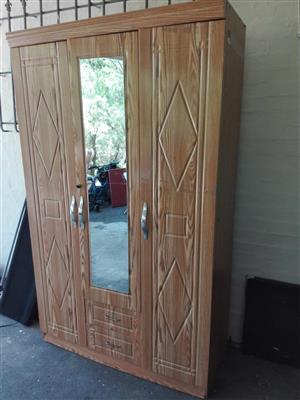 3 Door Wood Wardrobe For Sale R900 Junk Mail