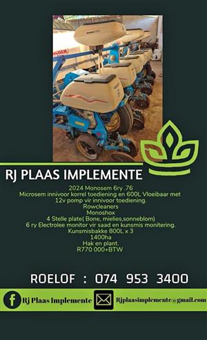 6ry 76 Monosem planter