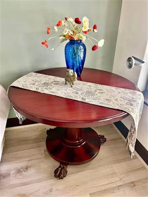 Round Mahogany table