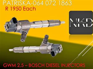 AFFORDABLE DIESEL INJECTORS FOR GWM 2.5 BOSCH INJECTORS FOR SALE
