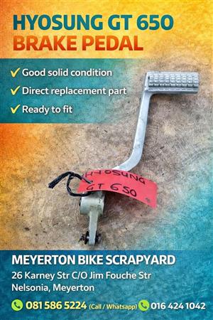 Hyosung GT 650 brake pedal. Meyerton bike scrapyard new & secondhand spares. Andre