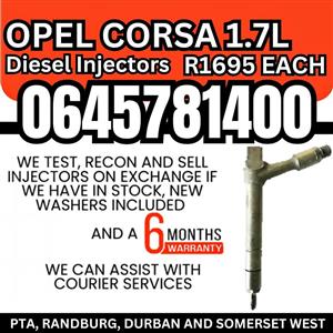 Opel Corsa 1.7L diesel injectors for sale