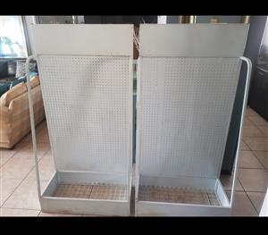 2x Steel Pegboard Stands,"Free Standing"