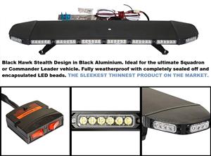 LED Strobe Roof Top Emergency Warning Flash Light Stealth Design. Black Aluminium. Brand New Units.