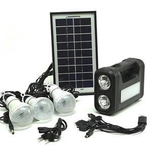 Solar panel with led bulbs