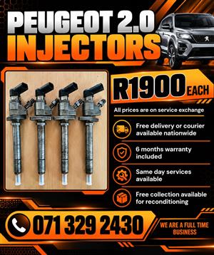 PEUGEOT 2.0 INJECTORS FOR SALE WITH WARRANTY INCLUDED 