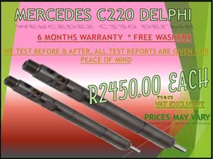 Merc C220 Delphi Diesel Injectors