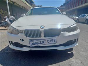 2013 BMW 320d DIESEL F30 3SERIES M-SPORT, AUTOMATIC, WHITE COLOUR, MILEAGE 