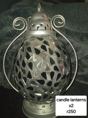 Candle lantern x2
