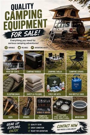 CAMPING EQUIPMENT FOR SALE