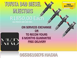 TOYOTA D4D DIESEL INJECTORS FOR SALE WE ALSO RECON