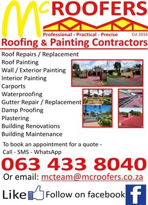 Roof Repairs, Painting, Building Maintenance