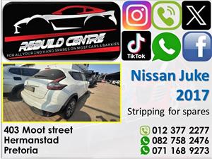 Nissan Juke 2017 stripping for parts.
