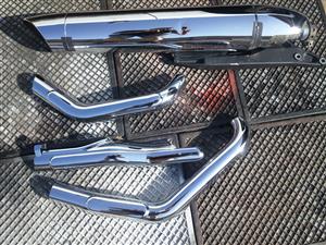 Exhaust Silencer and Chrome covers