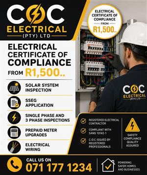 Electrical Contractor in Cape Town, COC, Wiring, New Installations