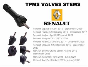 Renault tyre valves & tyre pressure monitor sensors 