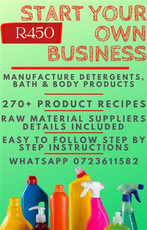 Home Based Business Opportunity - Manufacturing Detergents, Bath Fizzers, Body..