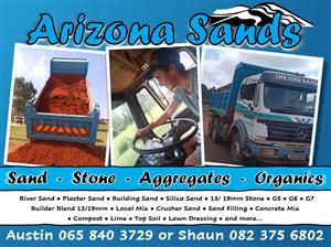 ARIZONA SANDS - Delivers of sand & Stone on the East Rand & PTA East