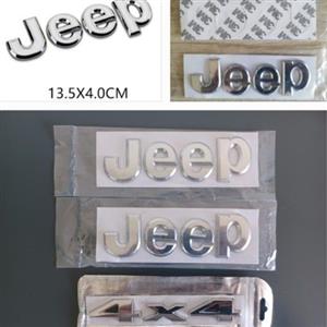 Jeep silver chrome 3D stick on letter sets emblems