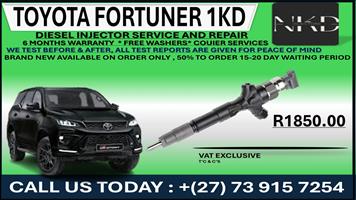 Toyota Fortuner 1KD Diesel Injectors 