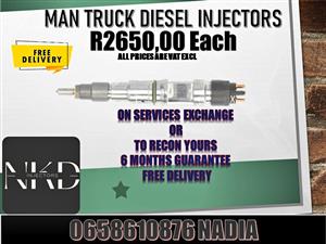 MAN TRUCK DIESEL INJECTORS RECONDITION OR BUY NEW
