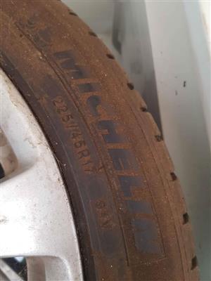 2 x 70% Michelin tyres..225/45/17