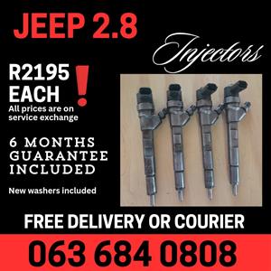 JEEP 2.8 DIESEL INJECTORS FOR SALE WITH WARRANTY ON 