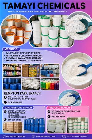 Tamayi Chemicals PTY LTD ORIGINAL Manufacturer, Distributor & Wholesaler of: * B