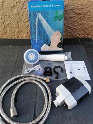 Portable rechargeable outdoor shower,