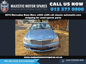 2010 Mercedes Benz Merc w204 c220 cdi classic automatic now stripping for used s