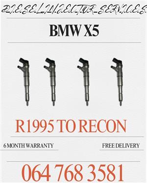 BMW X5 DIESEL  INJECTORS  SOLD ON EXCHANGE WITH A 6 MONTH WARRANTY