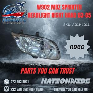  Mercedes-Benz W902 Sprinter Right Headlamp (2003–2005) – NEW