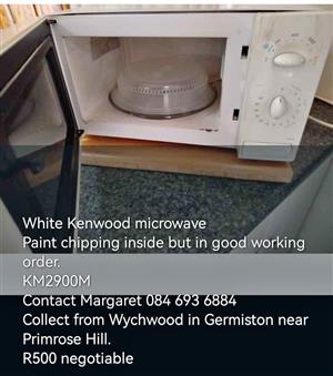 White Kenwood Microwave
