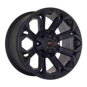 18″ A-Line Hurricane 6/139 Satin Black Alloy Wheels