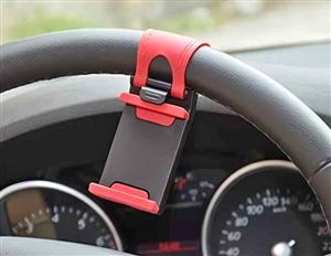 Hands-Free Steering Wheel Phone Holder - Universal Fit