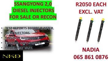 DIESEL INJECTORS FOR SALE FOR SSANGYONG .2.0