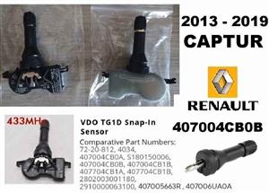 Renault Captur TPMS tyre pressure monitor sensors